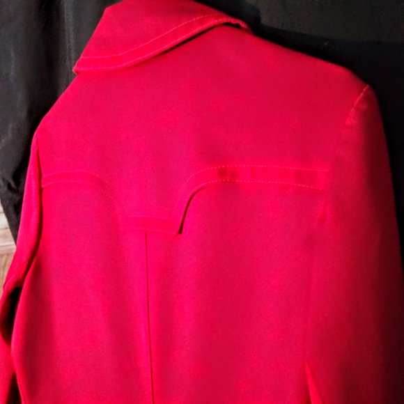 Vintage I.Magnin & Co. Red Overcoat - Picture 4 of 6